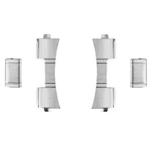 Adapter (wypełniacz) do bransolet 304 S.S. - model 5 - 24 mm - srebrny - zestaw 2 szt.