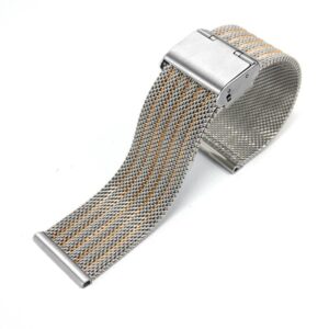 Bransoleta siatka Bizu - 18 mm - 2T IP różowe złoto
