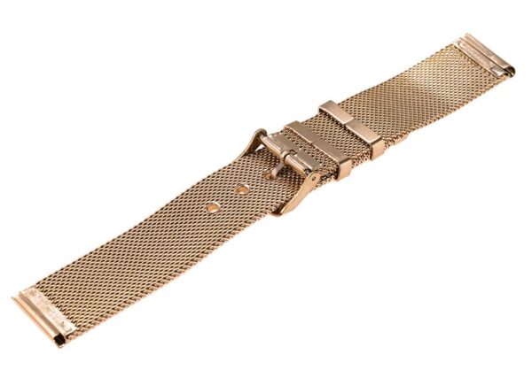 Bransoleta siatka klamra model 6 - 22 mm - IP różowe złoto
