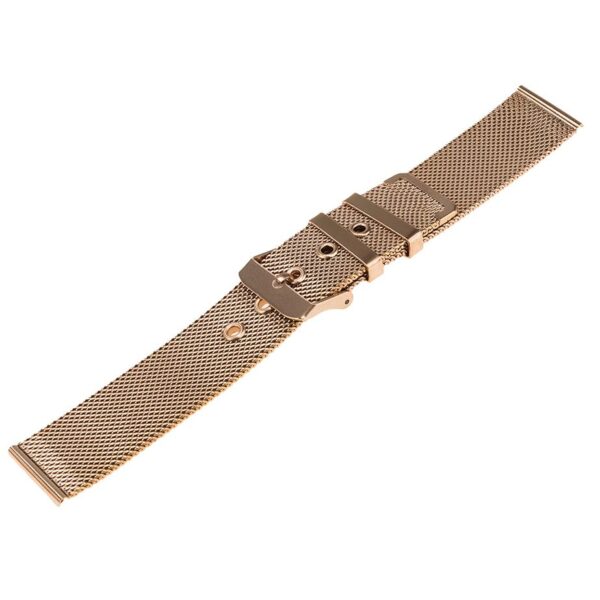 Bransoleta siatka klamra model 6 - 18 mm - IP różowe złoto