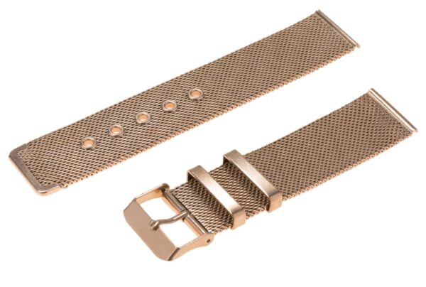 Bransoleta siatka klamra model 6 - 22 mm - IP różowe złoto