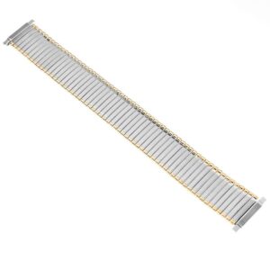Bransoleta rozciągana - model 3 - długość 16,5 cm - IP srebrno-złota - 20 mm