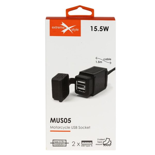 Motocyklowe gniazdo USB - eXtreme® MUS05