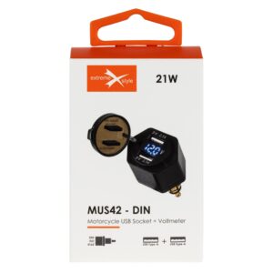 Motocyklowe gniazdo USB (DIN - BMW / TRIUMPH) - eXtreme® MUS42