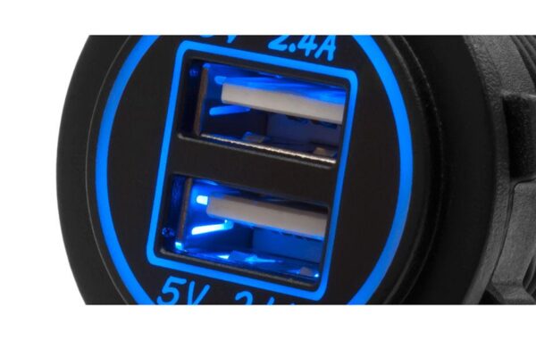 Motocyklowe gniazdo USB - eXtreme® MUS09 + adapter