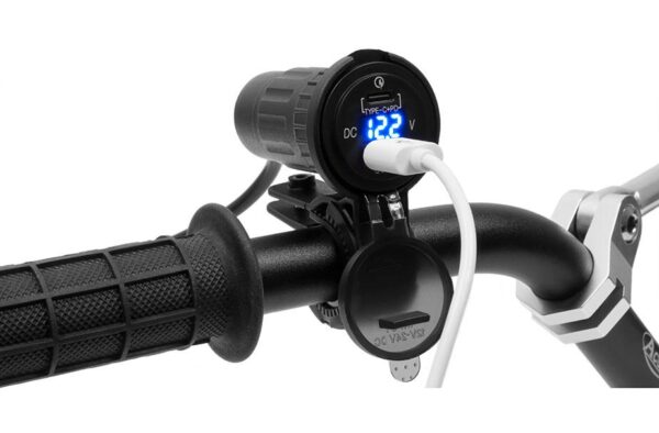 Motorcycle usb socket - MUS12 + adapter