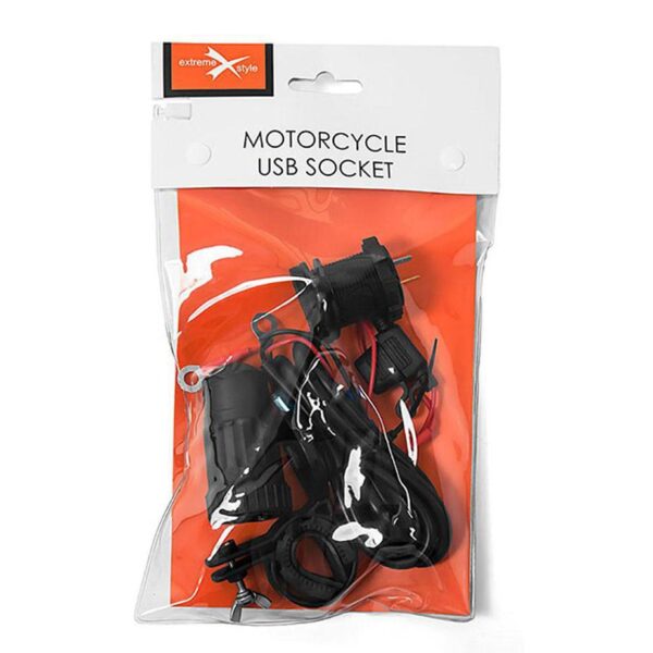 Motorcycle usb socket - MUS12 + adapter