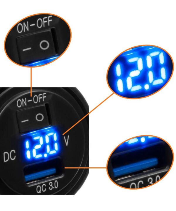 Motorcycle usb socket - MUS13