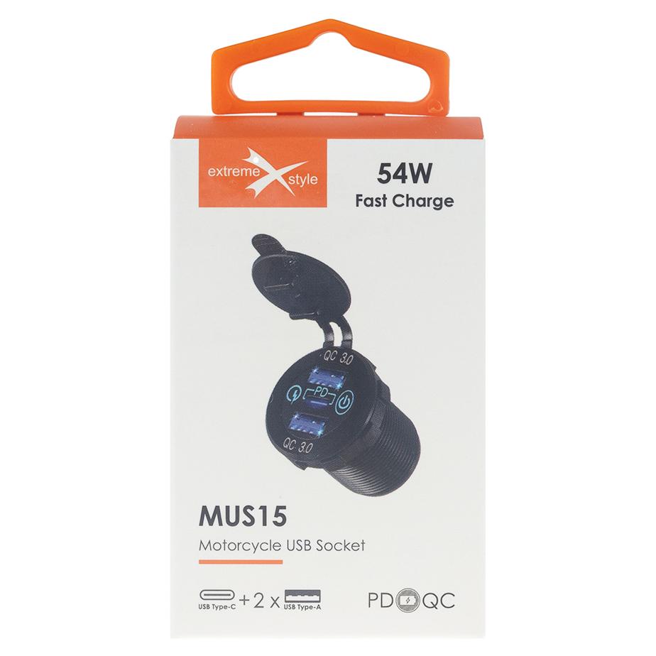 Motocyklowe gniazdo USB - eXtreme® MUS15