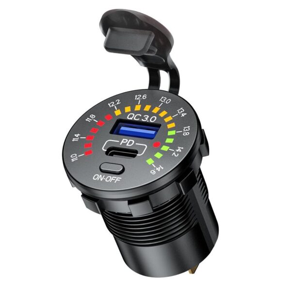Motorcycle socket Typ-C PD + USB QC 3.0 - eXtremestyle® - 40 W - MUS35