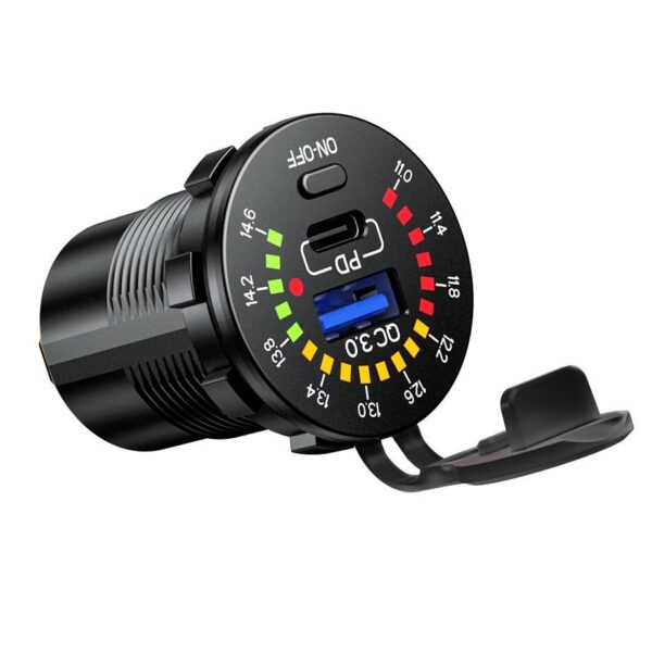 Motorcycle socket Typ-C PD + USB QC 3.0 - eXtremestyle® - 40 W - MUS35
