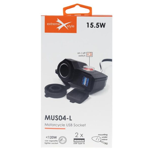 Motorcycle usb socket - MUS04-L