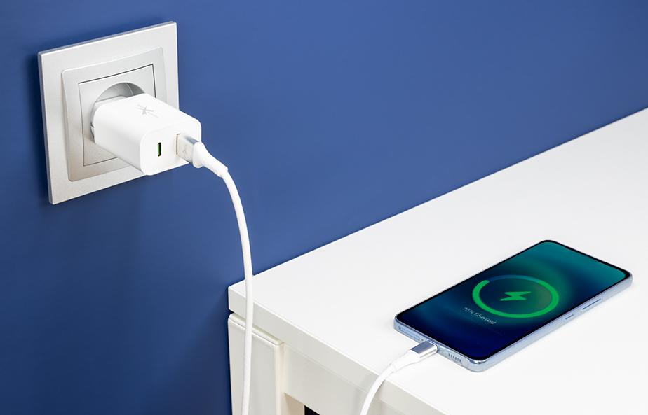 Wzmocniony kabel Ampere USB - iPhone Lightning - eXtremestyle® - 1 m - biały