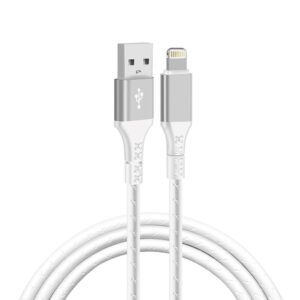 Wzmocniony kabel Ampere USB - iPhone Lightning - eXtremestyle® - 1 m - biały