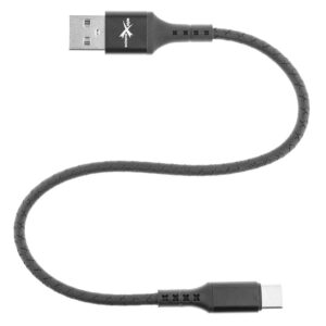 Wzmocniony kabel Ampere USB - USB typ-C - eXtremestyle® - 0.3 m - czarny
