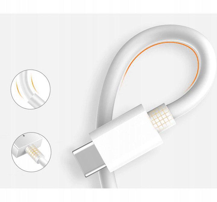 Wzmocniony kabel Ampere USB typ-C - USB typ-C - eXtremestyle® - 1 m - biały