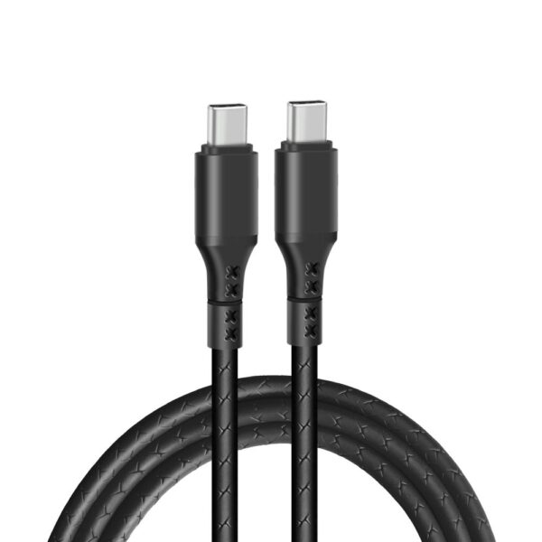 Wzmocniony kabel Ampere USB typ-C - USB typ-C - eXtremestyle® - 1.5 m - czarny