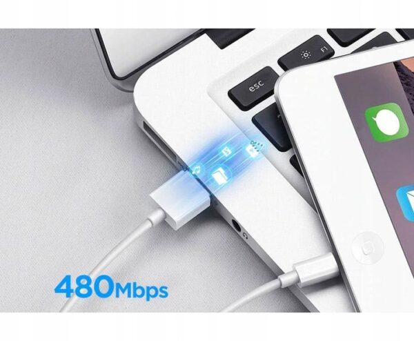 Wzmocniony kabel Ampere USB typ-C - USB typ-C - eXtremestyle® - 0.3 m - biały