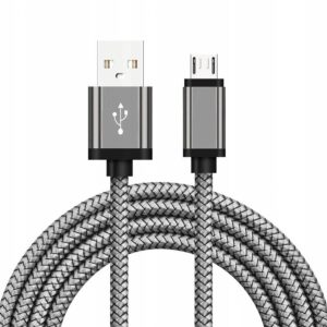 Kabel pleciony micro USB - eXtreme® - 120 cm - srebrny