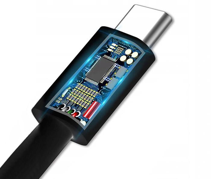 Kabel pleciony USB Typ-C - USB Typ-C - eXtreme® - 100 cm - czarny