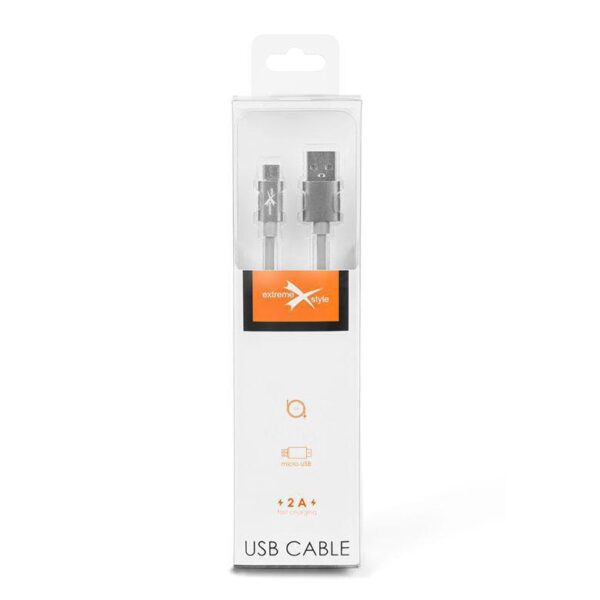 Silicone cable eXtreme 1 m USB - micro USB - S10UMW - white
