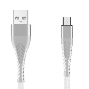 Braided cable eXtreme® Spider USB - micro USB 3 m - white
