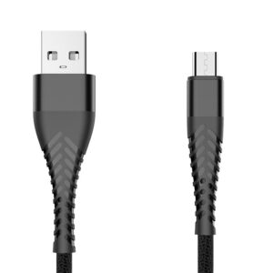 Braided cable eXtreme® Spider USB - micro USB 3 m - black