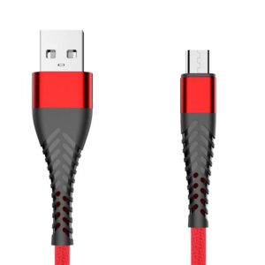 Braided cable eXtreme® Spider USB - micro USB 2 m - red