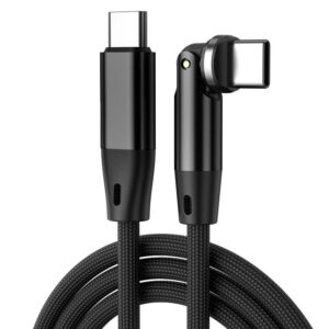 Wzmocniony kabel pleciony Spider ROTATION - 540 - 60 W - USB typ-C - USB typ-C - 1.5 m - czarny