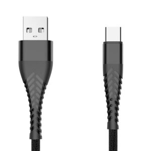 Braided cable eXtreme® Spider USB - USB type-C 2 m - black