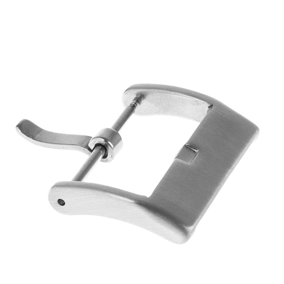 Klamra solid - srebrna - półmatowa - 22 mm