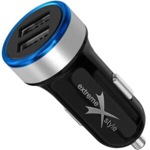 Ładowarka samochodowa do telefonu 2 x USB - eXtreme® Ampere - 2.1A - ACC2U21SB