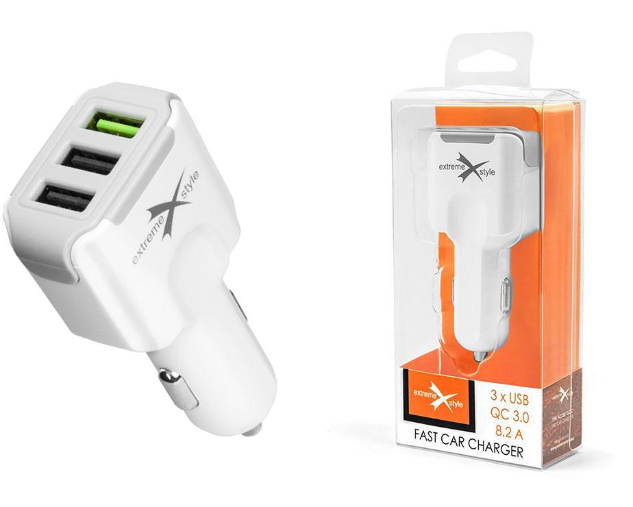 Ładowarka samochodowa do telefonu 3 x USB quick charge 3.0 - eXtreme® - 8.2A - ACC82-3UQC