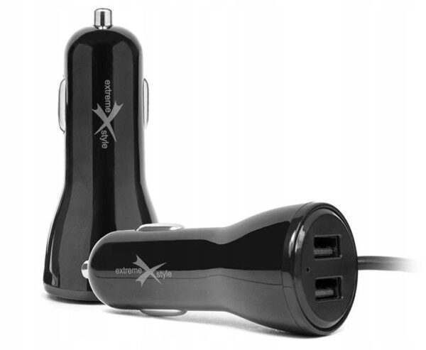 Ładowarka samochodowa do telefonu micro USB + 2 x USB - eXtreme® Ampere - 4A - ACCM2U4B