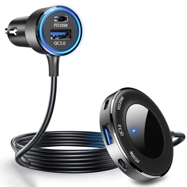 Car charger 3 x USB Typ-C + 2 x USB - eXtremestyle® - 98 W - CC98CCCUU