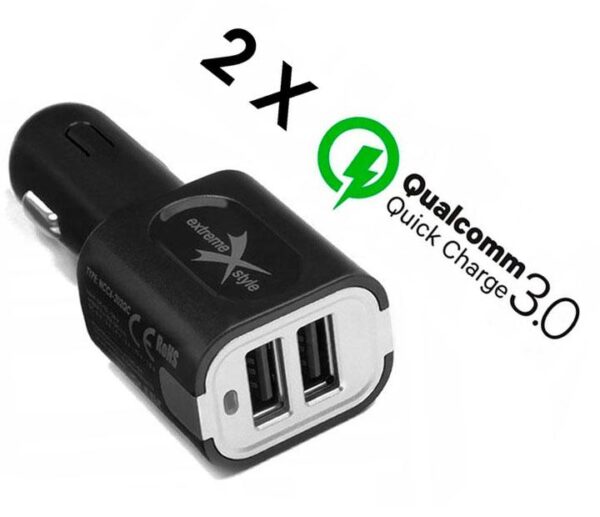 Car charger eXtreme® 2 x USB QC 3.0 6A - NCC6-2U2QC