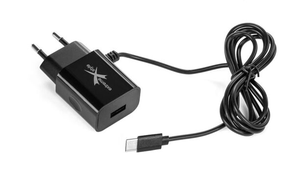 Ładowarka sieciowa do telefonu USB Typ-C + USB - eXtreme® Ampere - 2.4A - ATCCU24B