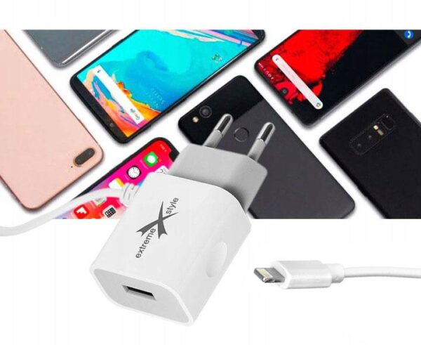 Travel charger eXtreme Ampere iPhone Lightning + USB 2.4A - ATCIU24W