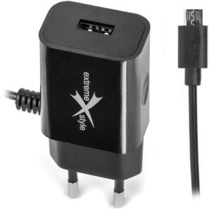 Ładowarka sieciowa do telefonu micro USB + USB - eXtreme® Ampere - 2.4A - ATCMU24B