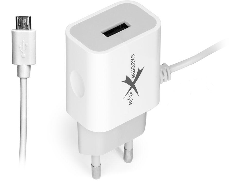 Ładowarka sieciowa do telefonu micro USB + USB - eXtreme® Ampere - 2.4A - ATCMU24W