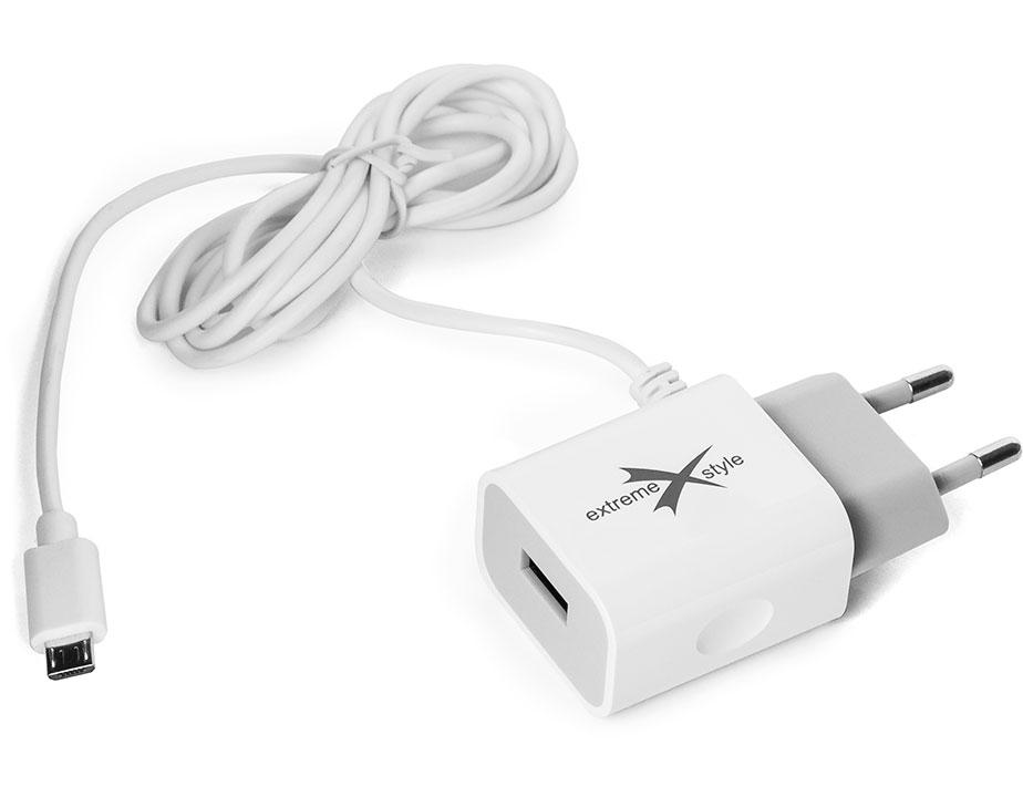 Ładowarka sieciowa do telefonu micro USB + USB - eXtreme® Ampere - 2.4A - ATCMU24W