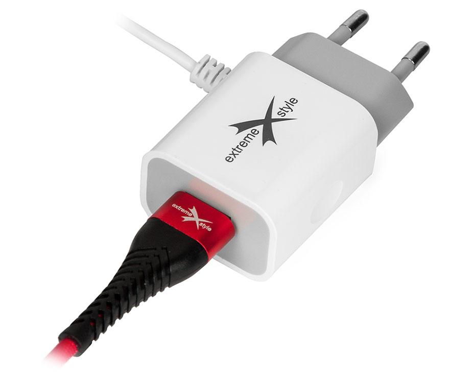 Ładowarka sieciowa do telefonu micro USB + USB - eXtreme® Ampere - 2.4A - ATCMU24W