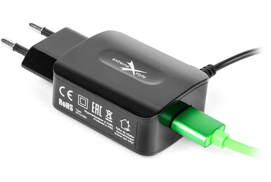 Travel charger eXtreme® micro USB + USB 2.1A - NTC21MU