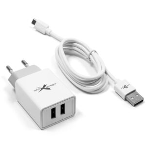 Travel charger eXtreme® 2xUSB 2.4A + cable USB type-C - NTC242U+CC