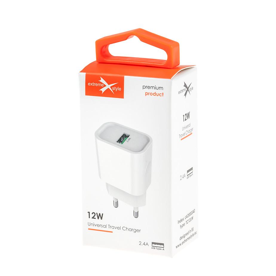 Ładowarka sieciowa USB - eXtreme® - 12W - 2.4A - TC12UW