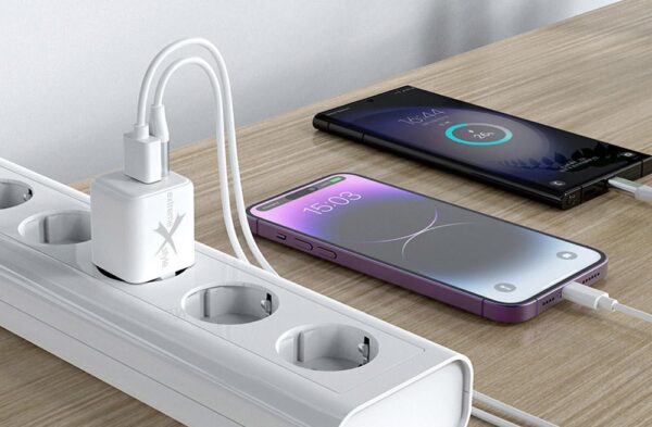 Travel charger USB Type-C + USB - eXtremestyle® - GaN evo - 30 W - TC30CUGAN