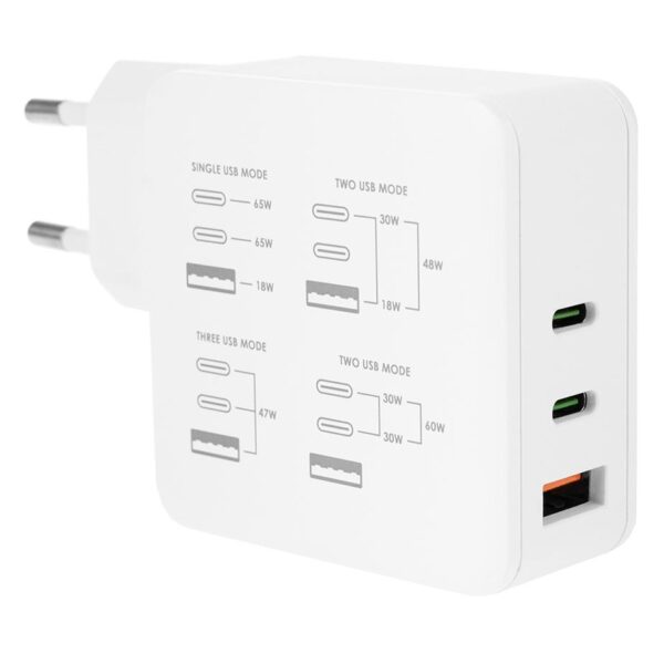 Travel charger eXtreme® 2 x USB typ-C + USB - PD QC - 65W - TC65CCU