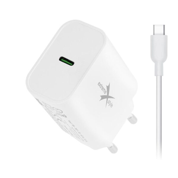 Travel charger eXtreme® USB Typ-C + cable USB Typ-C - PD - 25W - TC25C+CC