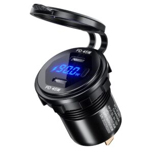 Motocyklowe gniazdo 2 x Typ-C PD - eXtremestyle® - 90 W - MUS32