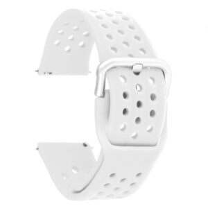 Pasek silikonowy S08 - biały - 22 mm
